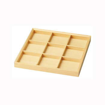 和食器 ひのき 浅型仕切料理箱 九ツ仕切 日本製 送料無料-1