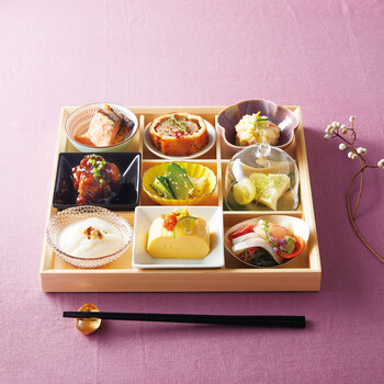 和食器 ひのき 浅型仕切料理箱 九ツ仕切 日本製 送料無料-2