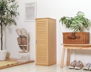 スリムシューズボックス ルーバー扉 送料無料-9