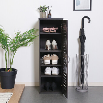 スリムシューズボックス ルーバー扉 送料無料-13