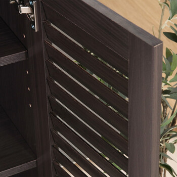 スリムシューズボックス ルーバー扉 送料無料-15