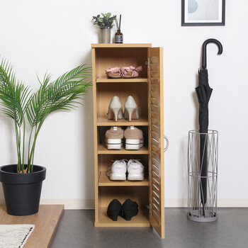 スリムシューズボックス ルーバー扉 送料無料-5