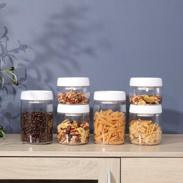 PUSH 空気が抜けるキャニスター 1200ml 6セット 送料無料-6