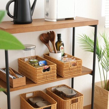 洗えるバスケット 2個セット 送料無料-5