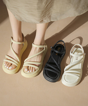 厚底サンダル ストラップ靴 夏 送料無料 即日発送-0