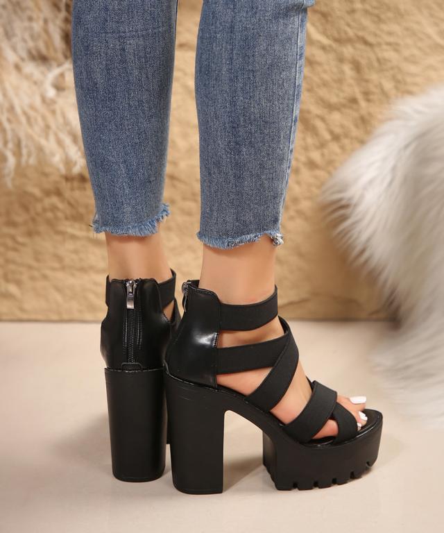 ハイヒールサンダル 厚底 ブーツサンダル 送料無料 即日発送-3