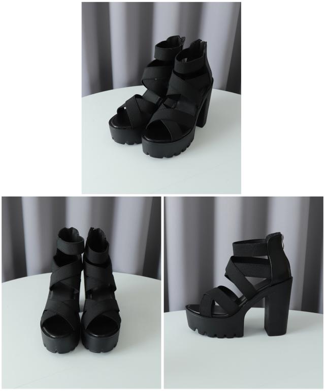 ハイヒールサンダル 厚底 ブーツサンダル 送料無料 即日発送-7