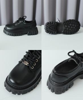 厚底 ローファー 編み上げ 送料無料 即日発送-9