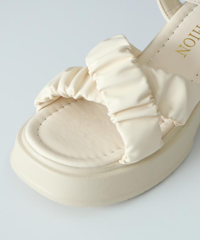 厚底サンダル 太ヒール クロスベルト 夏 送料無料 即日発送-5