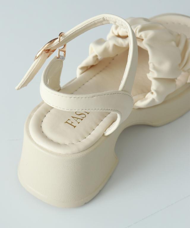 厚底サンダル 太ヒール クロスベルト 夏 送料無料 即日発送-6