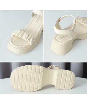 厚底サンダル 太ヒール 美脚 春夏 送料無料 即日発送-9