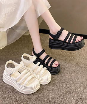 ストラップサンダル 厚底 美脚 夏くつ 送料無料 即日発送-0