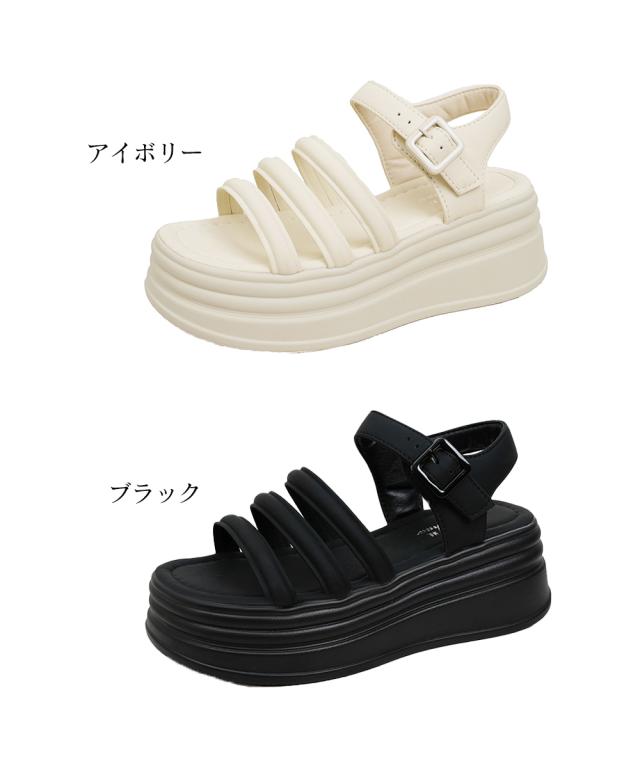 ストラップサンダル 厚底 美脚 夏くつ 送料無料 即日発送-1