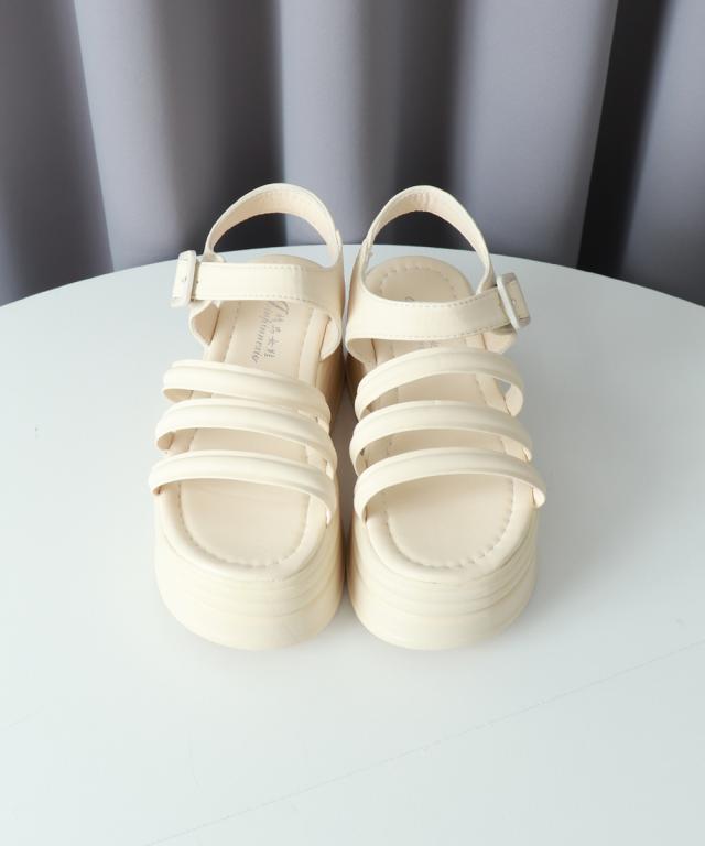 ストラップサンダル 厚底 美脚 夏くつ 送料無料 即日発送-5