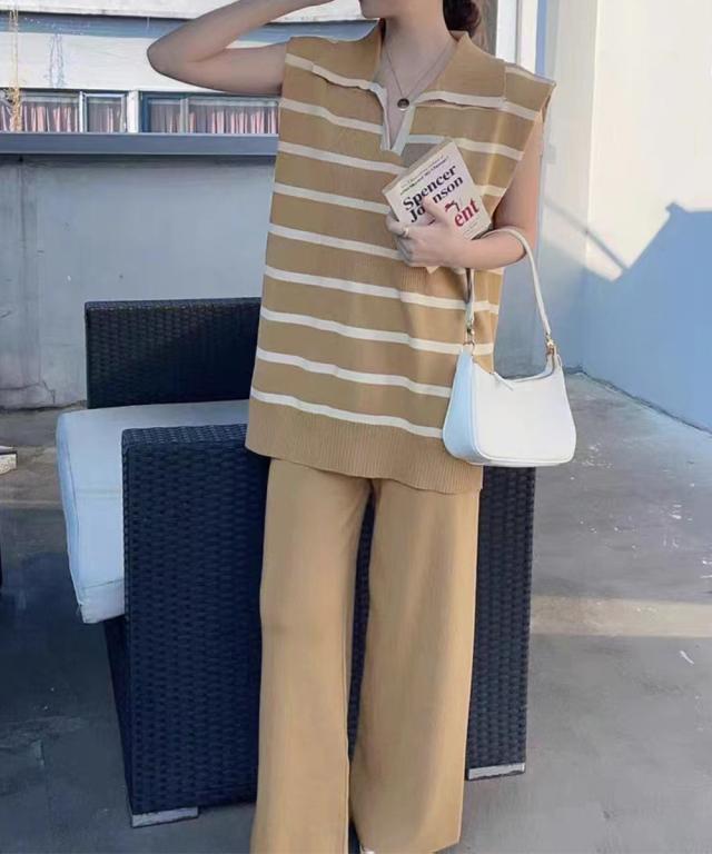 サマーニットセットアップ 上下セット 送料無料 即日発送-9