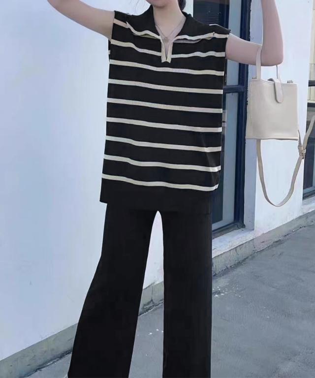 サマーニットセットアップ 上下セット 送料無料 即日発送-4