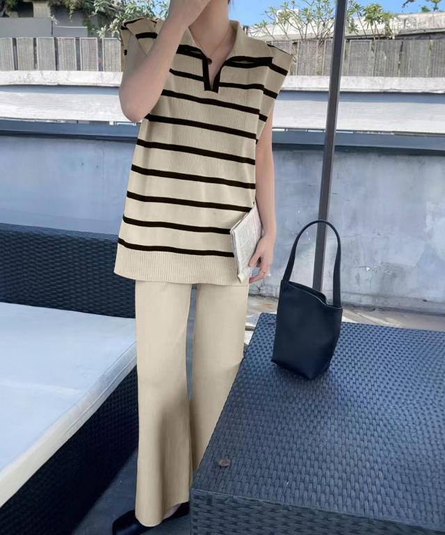 サマーニットセットアップ 上下セット 送料無料 即日発送-6