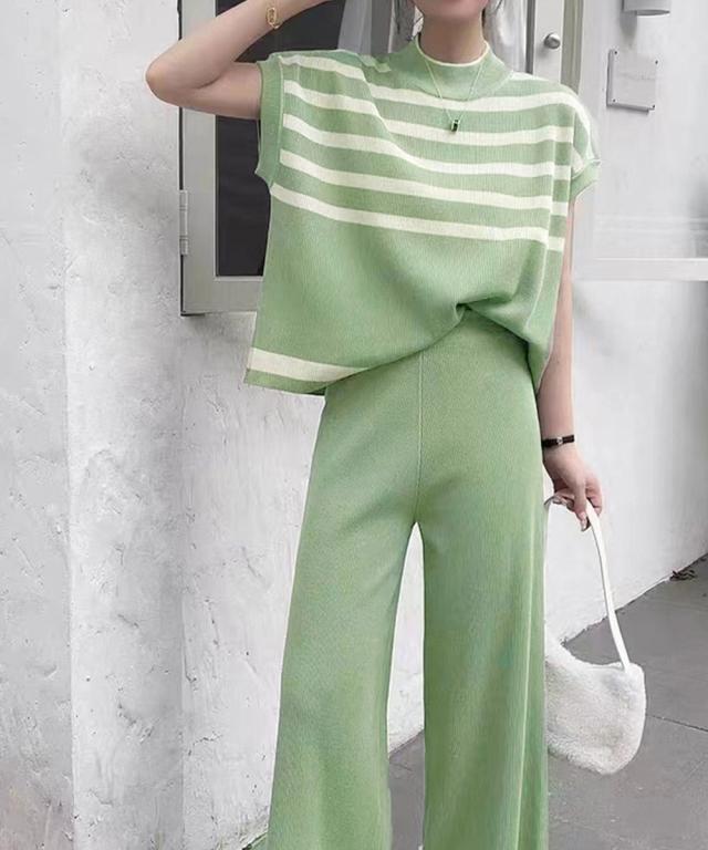 こなれ感 ニットセットアップ 体型カバー 送料無料 即日発送-9