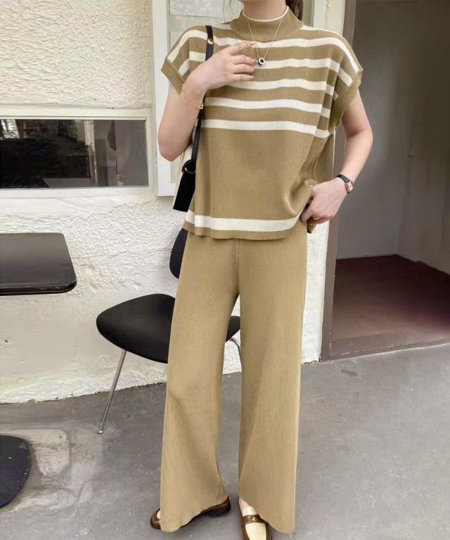 こなれ感 ニットセットアップ 体型カバー 送料無料 即日発送-8