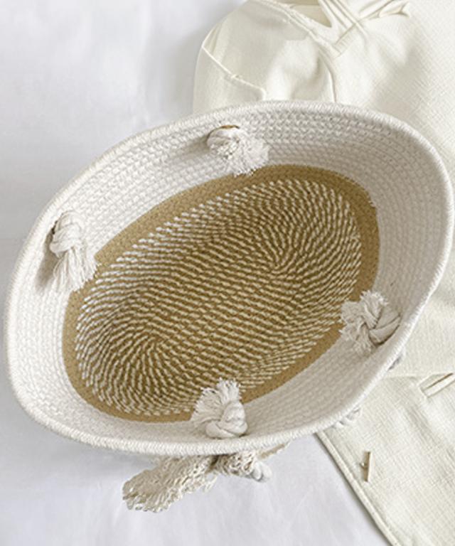 かごバッグ 草編みバッグ ハンドバッグ夏 送料無料 即日発送-9