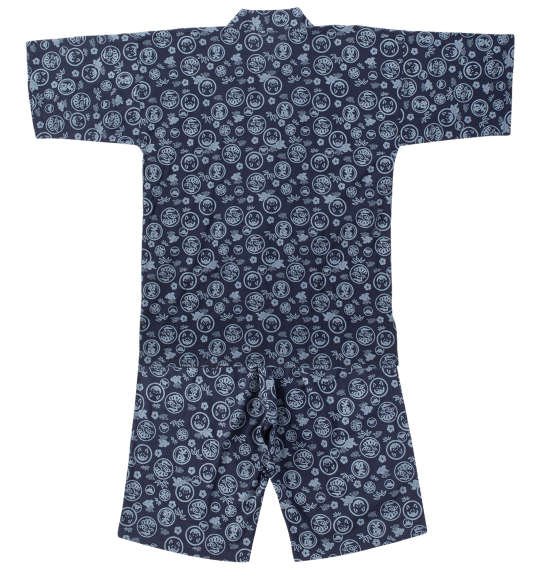 大きいサイズ 黒柴印和んこ堂 楊柳総柄甚平 3L 4L 5L 6L 8L ラッピング可 送料無料 即日発送-1