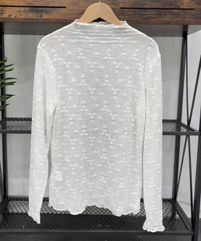 花柄ジャガードシースルートップス 送料無料 即日発送-3