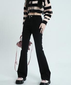 セミフレアデニムパンツ 美脚デニムパンツ SK20903112-7597 送料無料 即日発送-2