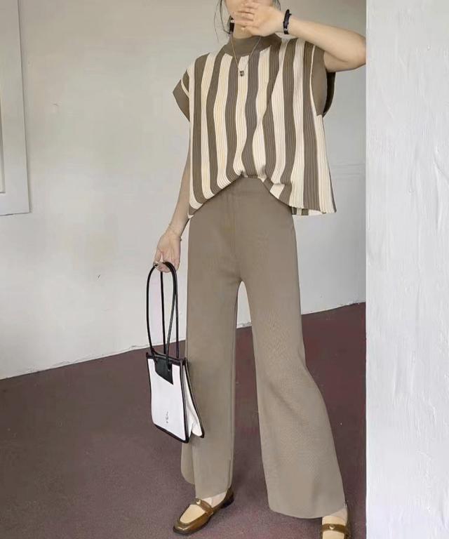 サマーニットセットアップ 春夏秋服 送料無料 即日発送-5