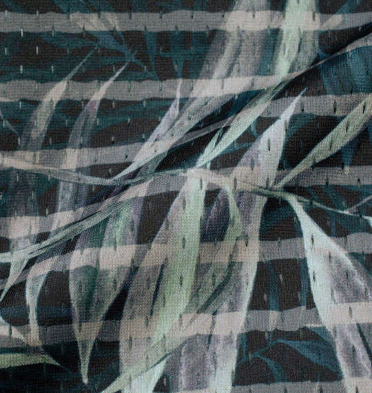 大きいサイズ COLLINS メッシュリーフ柄プリントノースリーブフルジップパーカー+半袖Tシャツ 3L 4L 5L 6L 8L ラッピング可 送料無料 即日発送-2