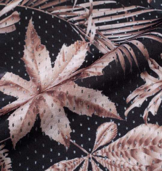 大きいサイズ COLLINS メッシュボタニカル柄プリント半袖フルジップパーカー+半袖Tシャツ 3L 4L 5L 6L 8L ラッピング可 送料無料 即日発送-2