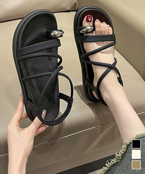 ストラップサンダル厚底親指トングサンダル 送料無料 即日発送-0