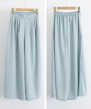 タック入りスカンツワイドパンツレディース 送料無料 即日発送-2