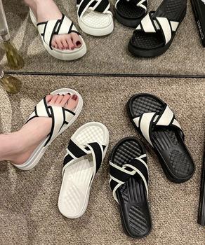 厚底サンダル ねじり配色クロスサンダル夏 送料無料 即日発送-4