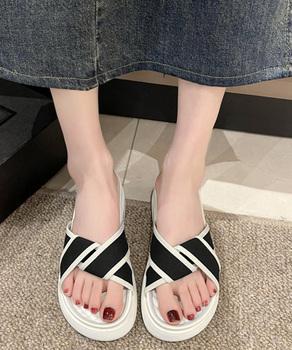 厚底サンダル ねじり配色クロスサンダル夏 送料無料 即日発送-7