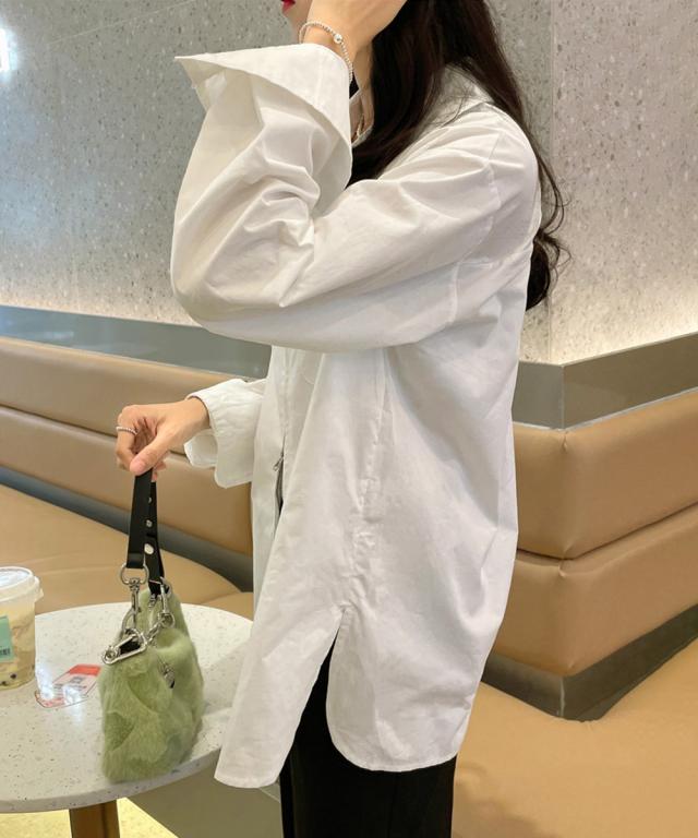 ダブルジップシャツ シャツカーディガン白 送料無料 即日発送-5