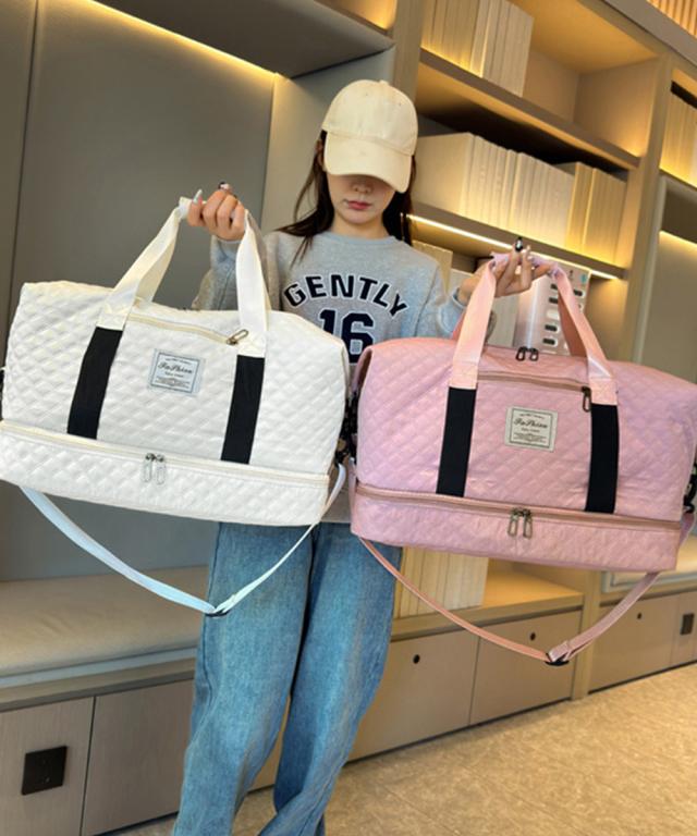 キルティング トラベルバッグ 大容量旅行 送料無料 即日発送-5