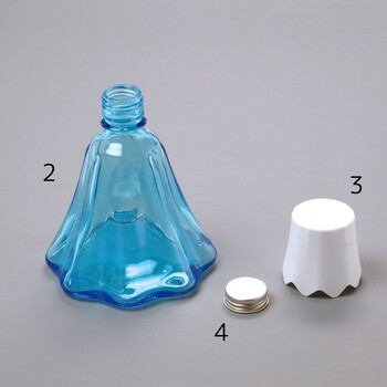 硝子ボトル 富士山 キャップ付 日本製 2セット 送料無料-3