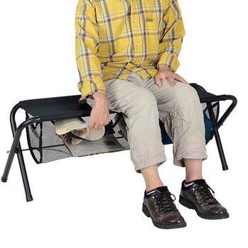 大型収納付フォールディングベンチブラック 送料無料 即日発送-3