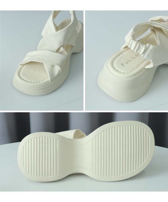 厚底サンダル レディース クロスベルト 送料無料 即日発送-9