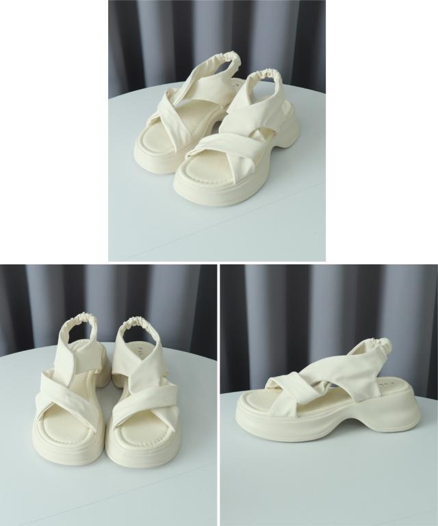 厚底サンダル レディース クロスベルト 送料無料 即日発送-8