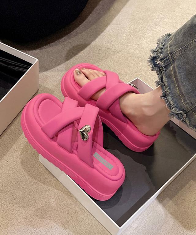 厚底 ミュールサンダル クロスベルト 夏 送料無料 即日発送-4