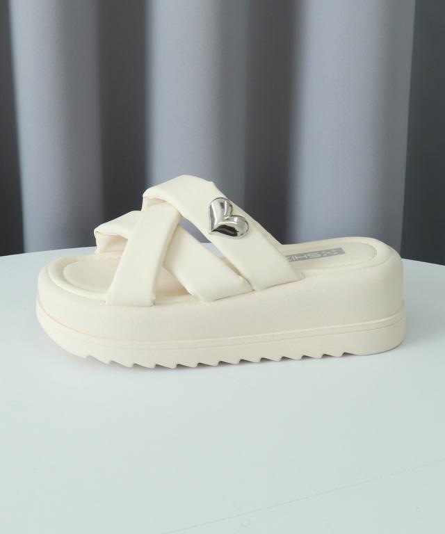 厚底 ミュールサンダル クロスベルト 夏 送料無料 即日発送-6