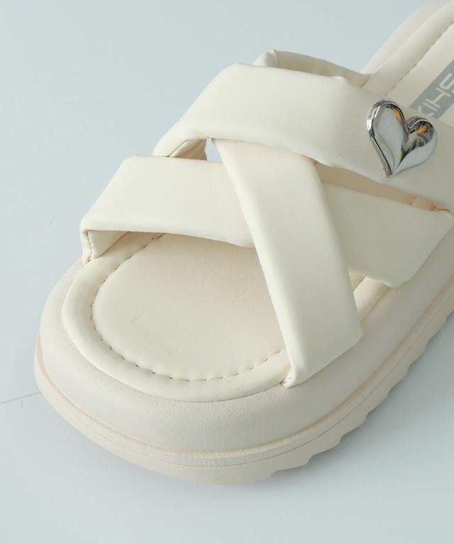 厚底 ミュールサンダル クロスベルト 夏 送料無料 即日発送-8