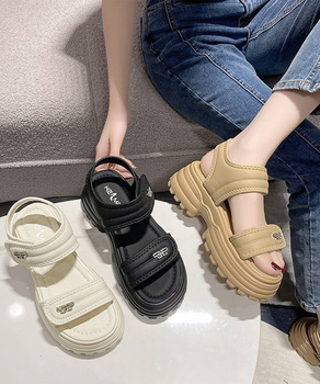 厚底ベルクロサンダル スポーツサンダル夏 送料無料 即日発送-0