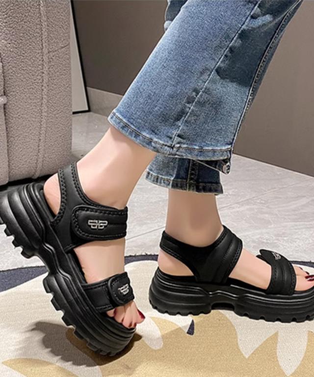 厚底ベルクロサンダル スポーツサンダル夏 送料無料 即日発送-5