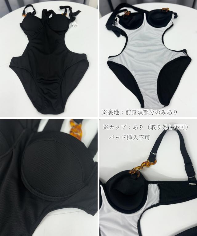 ワンピース水着 ウエストリボンモノキニ 送料無料 即日発送-2