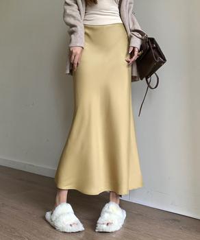 サテンマーメイドスカート ハイウエスト 送料無料 即日発送-6