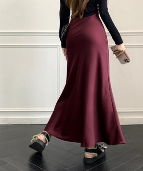 サテンマーメイドスカート ハイウエスト 送料無料 即日発送-7