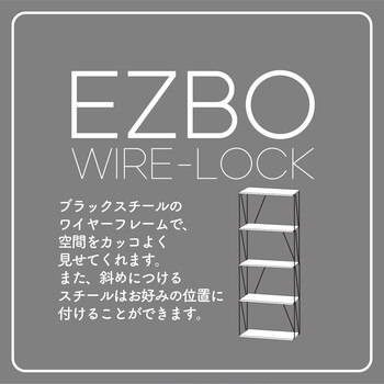 EZBOワイヤーラック5段 60幅 FZ11182408-9602 送料無料-2