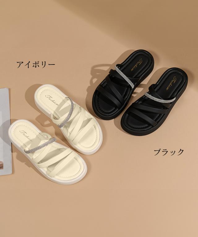 ストラップサンダル ミュールサンダル 夏 送料無料 即日発送-1